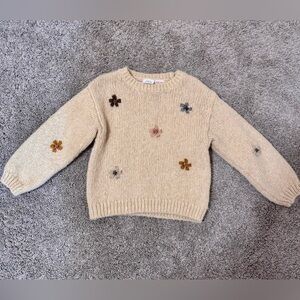 Zara Toddler Floral Sweater 3 Years